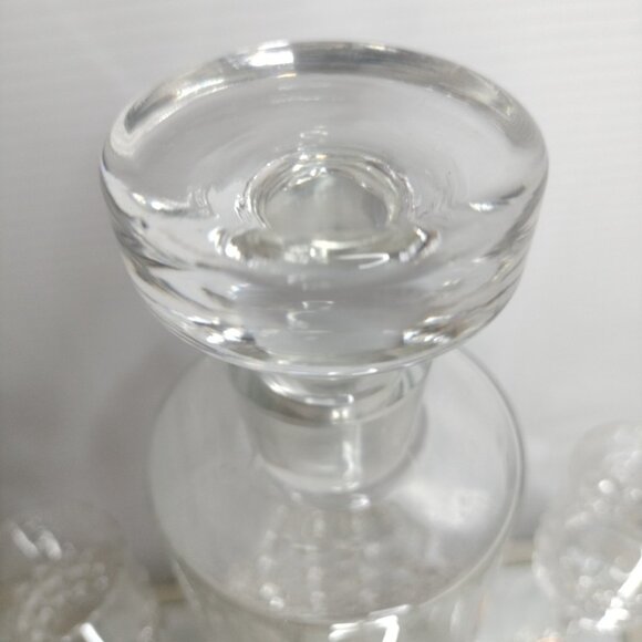 Crystal Decanter & 6 Glasses Whiskey Bourbon Crystal Poland Original Sticker MCM - Picture 10 of 16